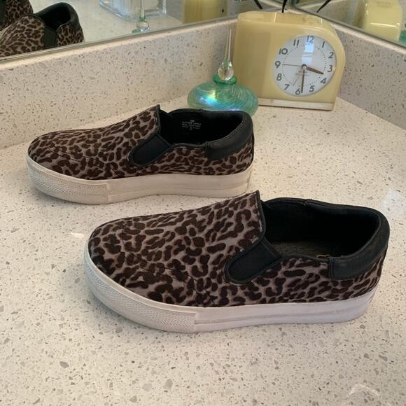 EUC ASH Jam leopard slip on leather platform sneakers US size 8 - Picture 5 of 7